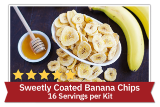 Sweetly Coated Banana Chips - 32 servings per kit