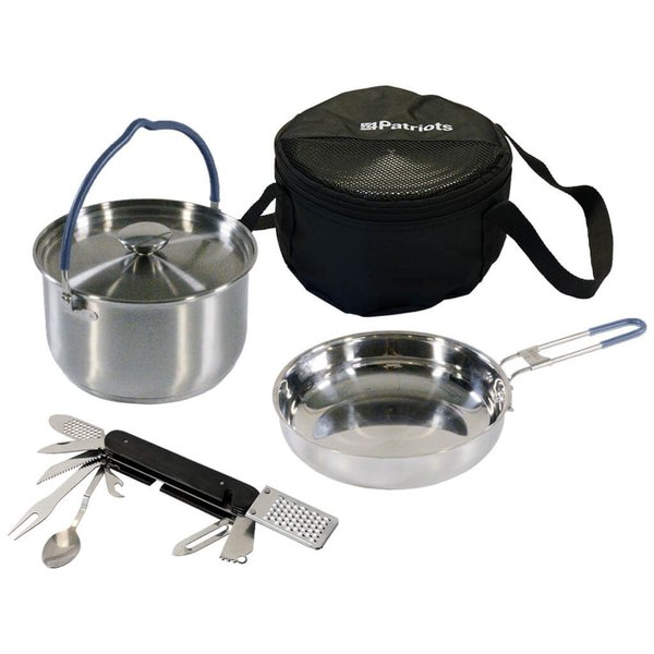 Cookware included in 4Patriots Campfire Cooking Kit