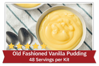 Old Fashioned Vanilla Pudding - 48 Servings