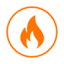 A symbol depicting Fire, representing BionicGym's ability to burn calories assisting on your weight loss journey.