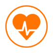 A symbol depicting a heart, representing BionicGym's ability to improve aerobic fitness.