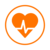 A symbol depicting a heart, representing BionicGym's ability to improve aerobic fitness.