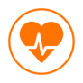 A symbol depicting a heart, representing BionicGym's ability to improve aerobic fitness.