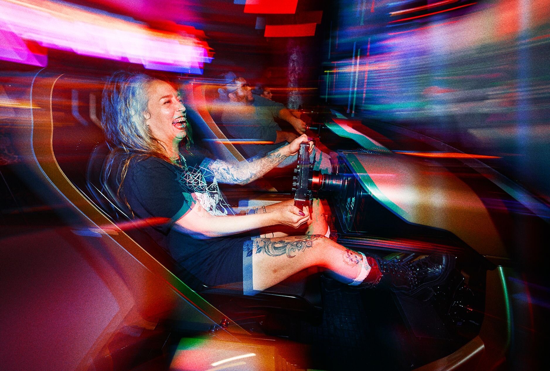 F1® Arcade driver choosing their skill level before a Sprint Social race