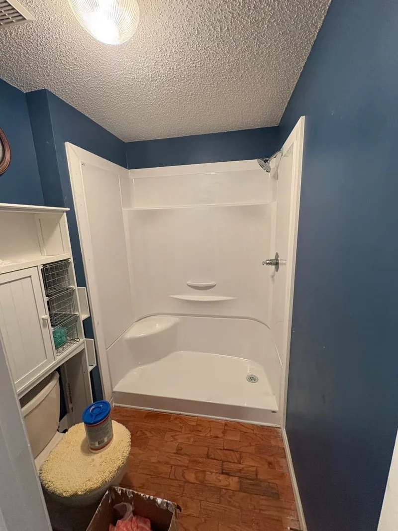 Bathroom renovation with stand-up shower