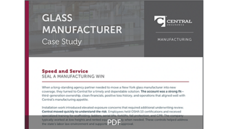 Screen shot of Glass Manufacturer Case Study
