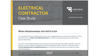 Screen shot of Electrical Contractor Rates Case Study