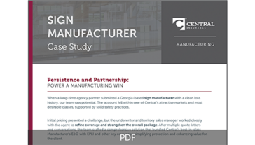 Screen shot of Sign Manufacturer Case Study