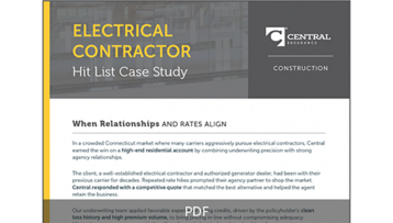 Screen shot of Electrical Contractor Rates Case Study