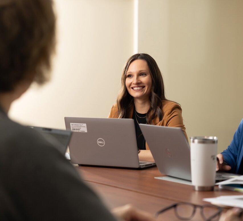 Central employee presenting at an agency council.