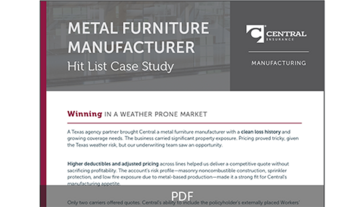 Screen shot of Metal Furniture Manufacturer Case Study