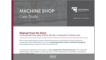 Screen shot of Machine Shop Case Study