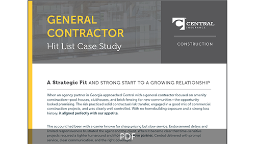 Screen shot of General Contractor Case Study