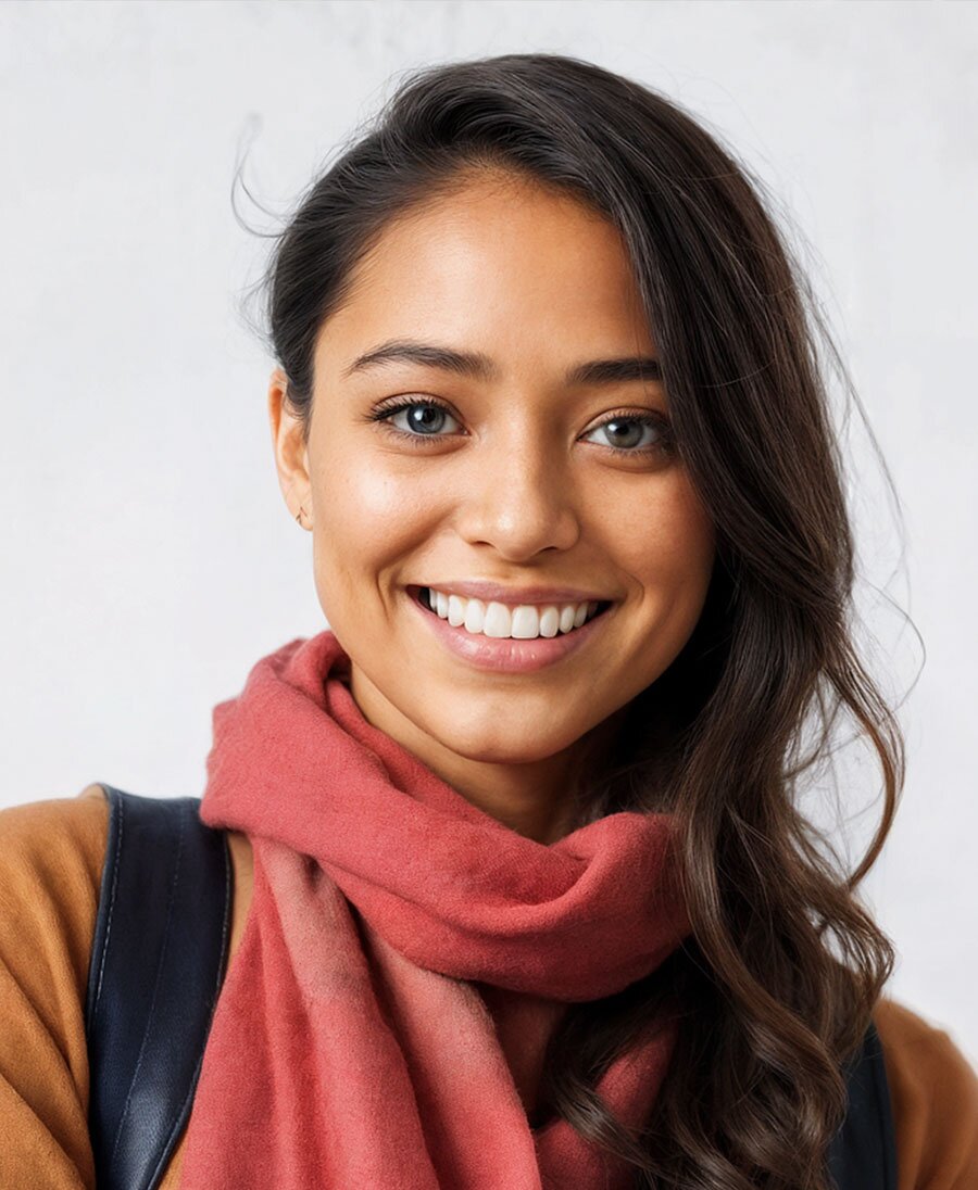 A young woman smiling 