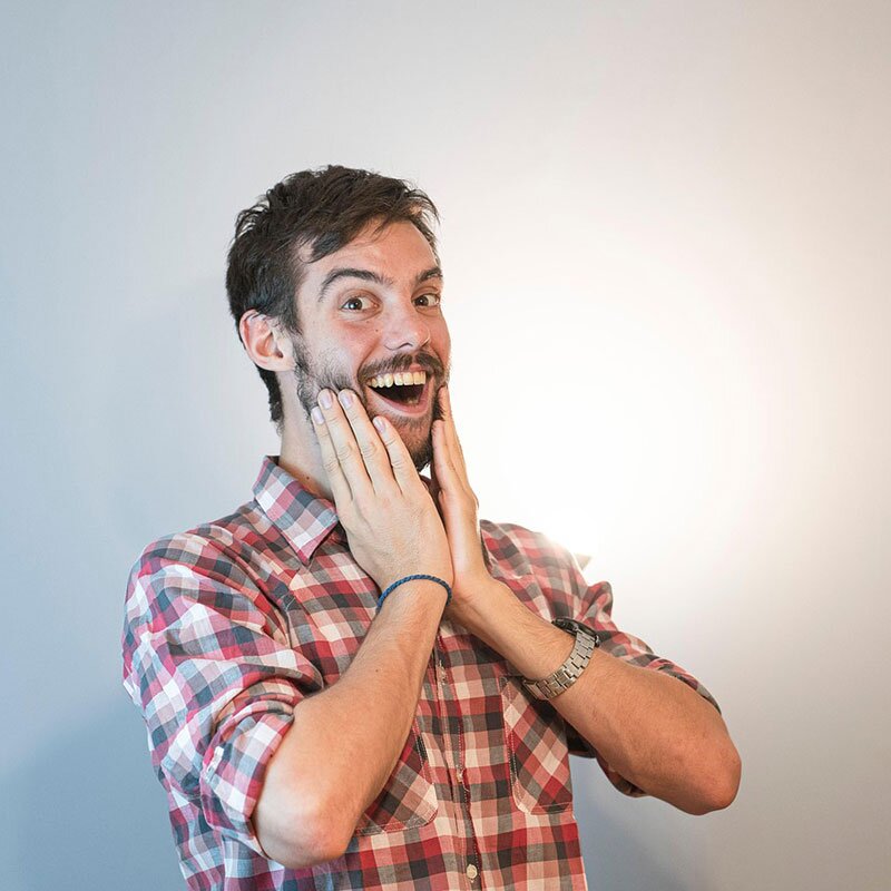 A man happy to receive funds for home improvement
