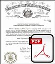Missouri Division of Finance Certificate of Registration for Consumer Installment Lender Company