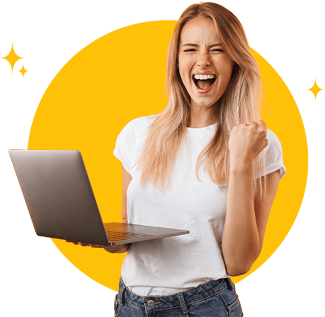 Woman with a laptop 