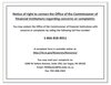 Nevada Office of Commissioner of Financial Institutions complaint notice with toll-free number for NV loans customers