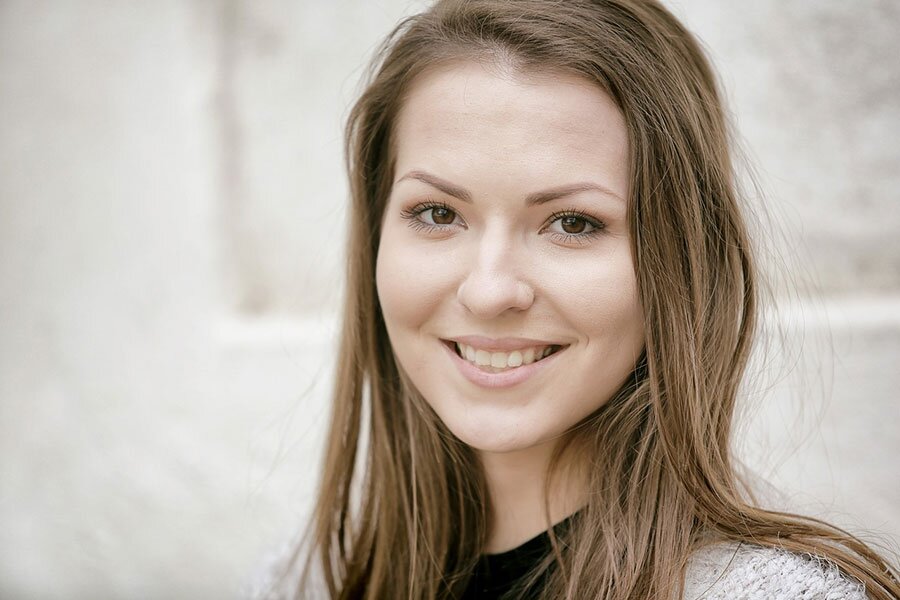 A happy young woman