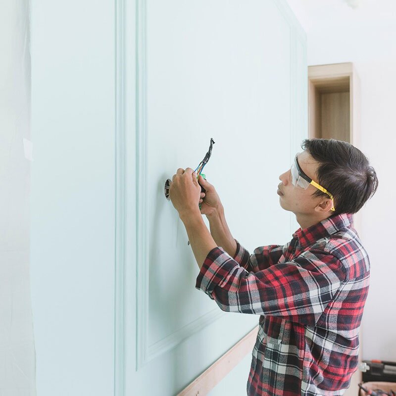 Man conducting home improvement work