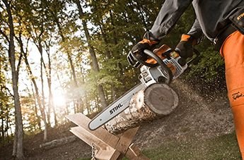 Worker cutting Wood