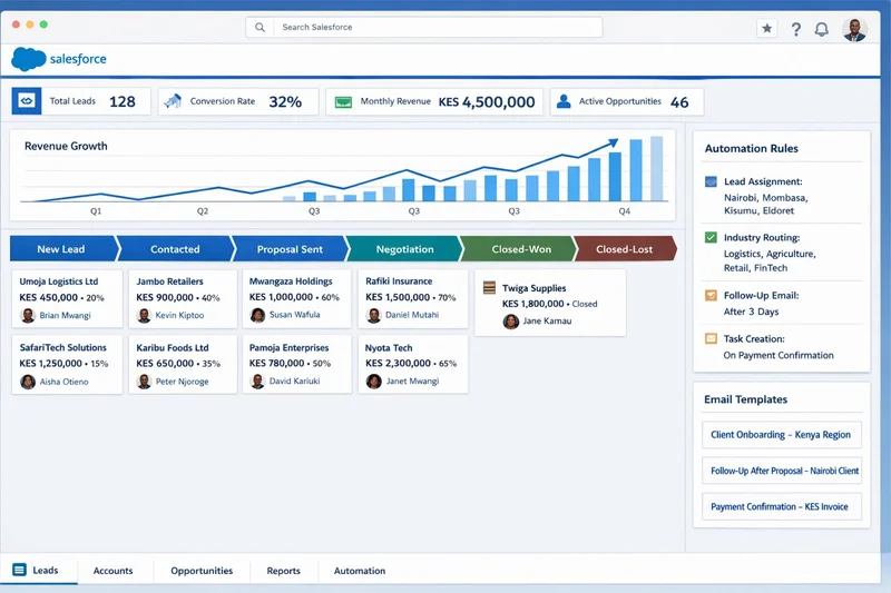 Salesforce CRM Sales Pipeline Dashboard