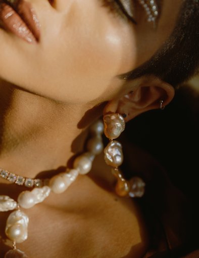 Isis Large Pearl Drop Earrings