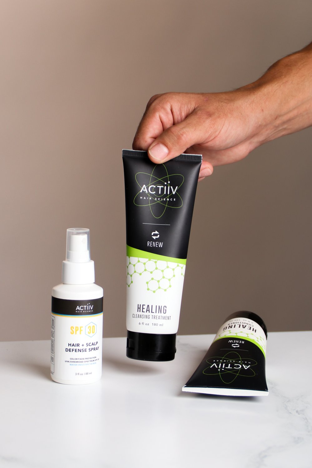 Actiiv renew shampoo and conditioner and SPF 30