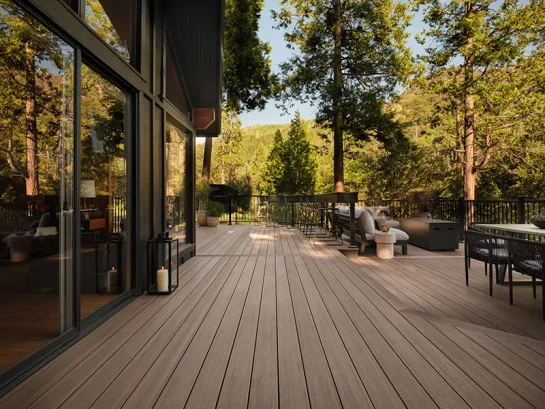 Finished English walnut deck