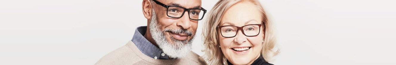 man and a woman wearing spectacles
