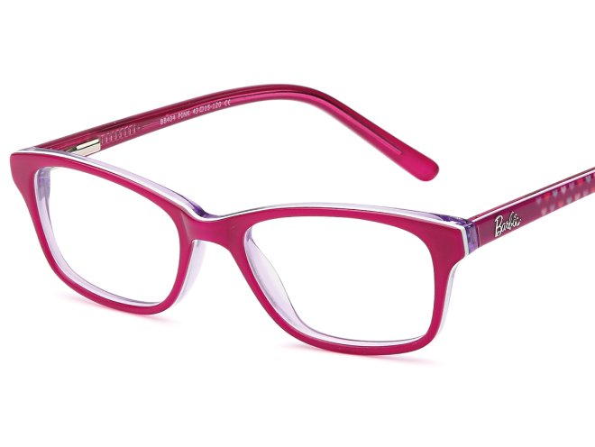Bright pink Barbie NHS prescription glasses for children