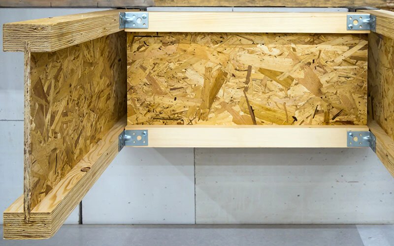 A section of a floor l-beam.