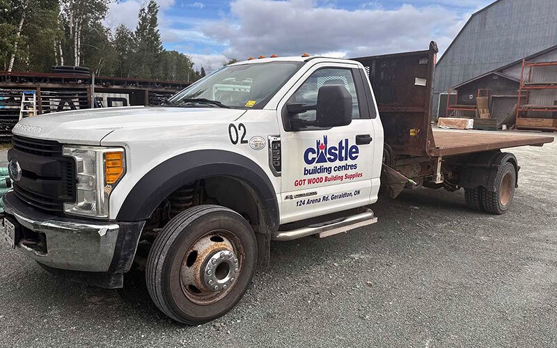 A Got Wood Building Supplies delivery truck.