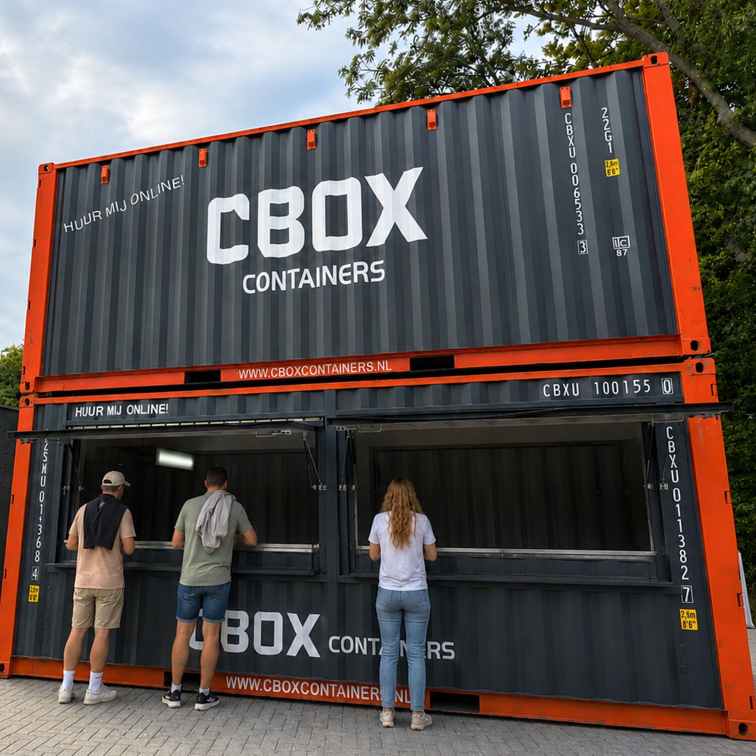 Barcontainer placed at an event location