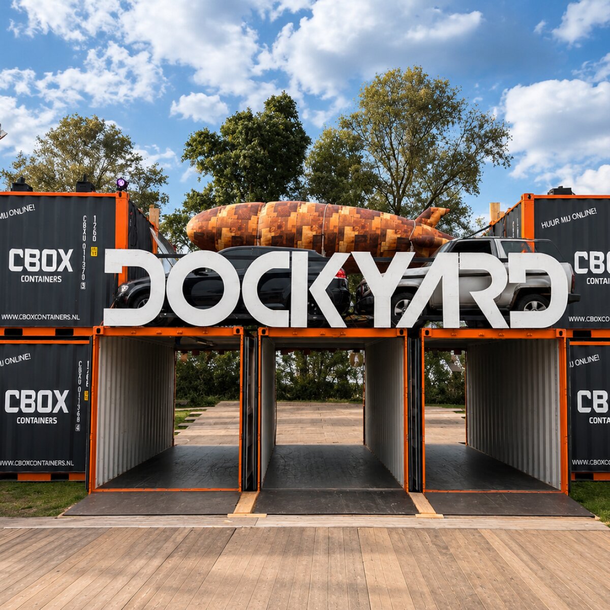 CBOX container viewed from the side