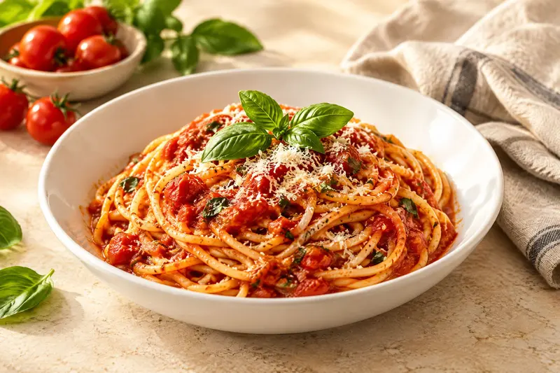Tomato Basil Spaghetti