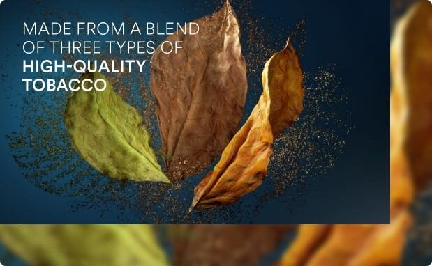 Made from a blend of three types of high quality tobacco