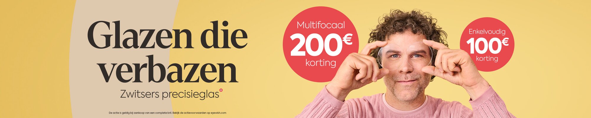 Actie glazen die verbazen
