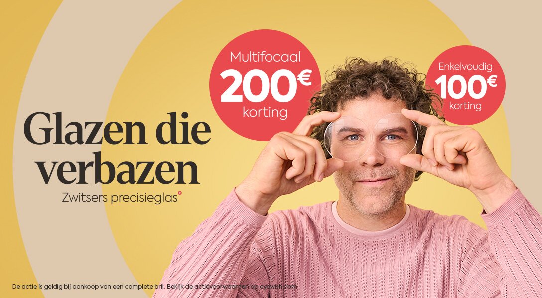 Actie glazen die verbazen