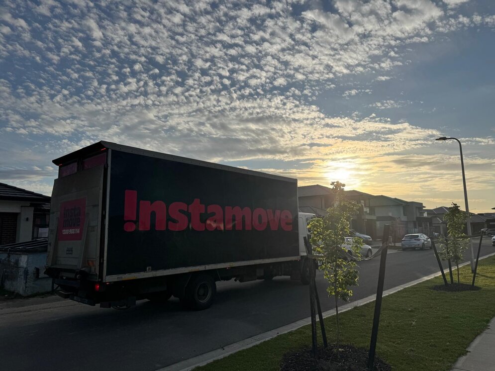 Instamove removalist truck near Adelaide Oval