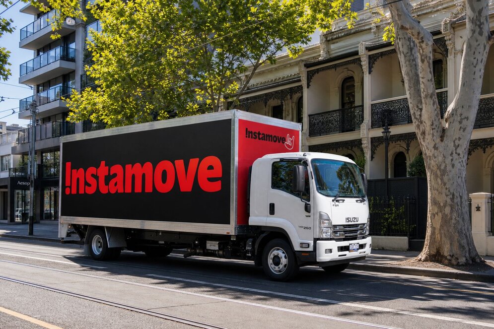 Instamove removalist truck near Adelaide Oval