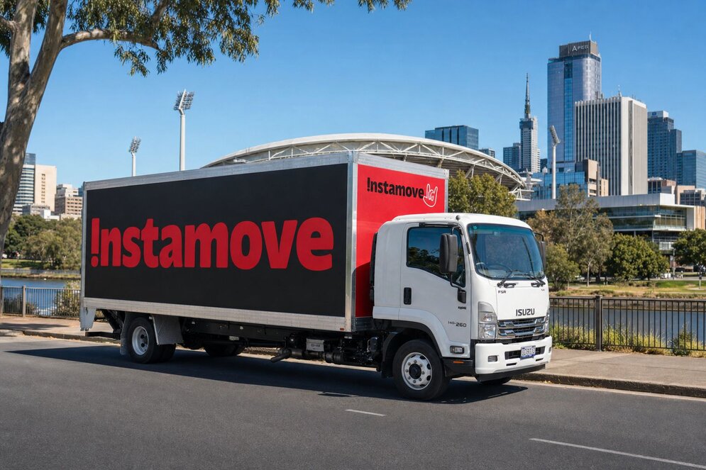 Instamove removalist truck near Adelaide Oval