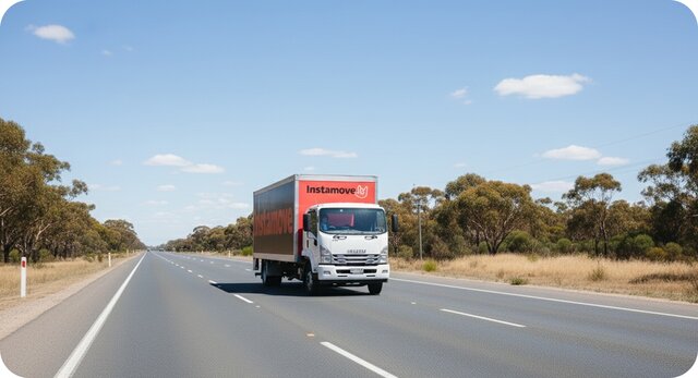 truck on route