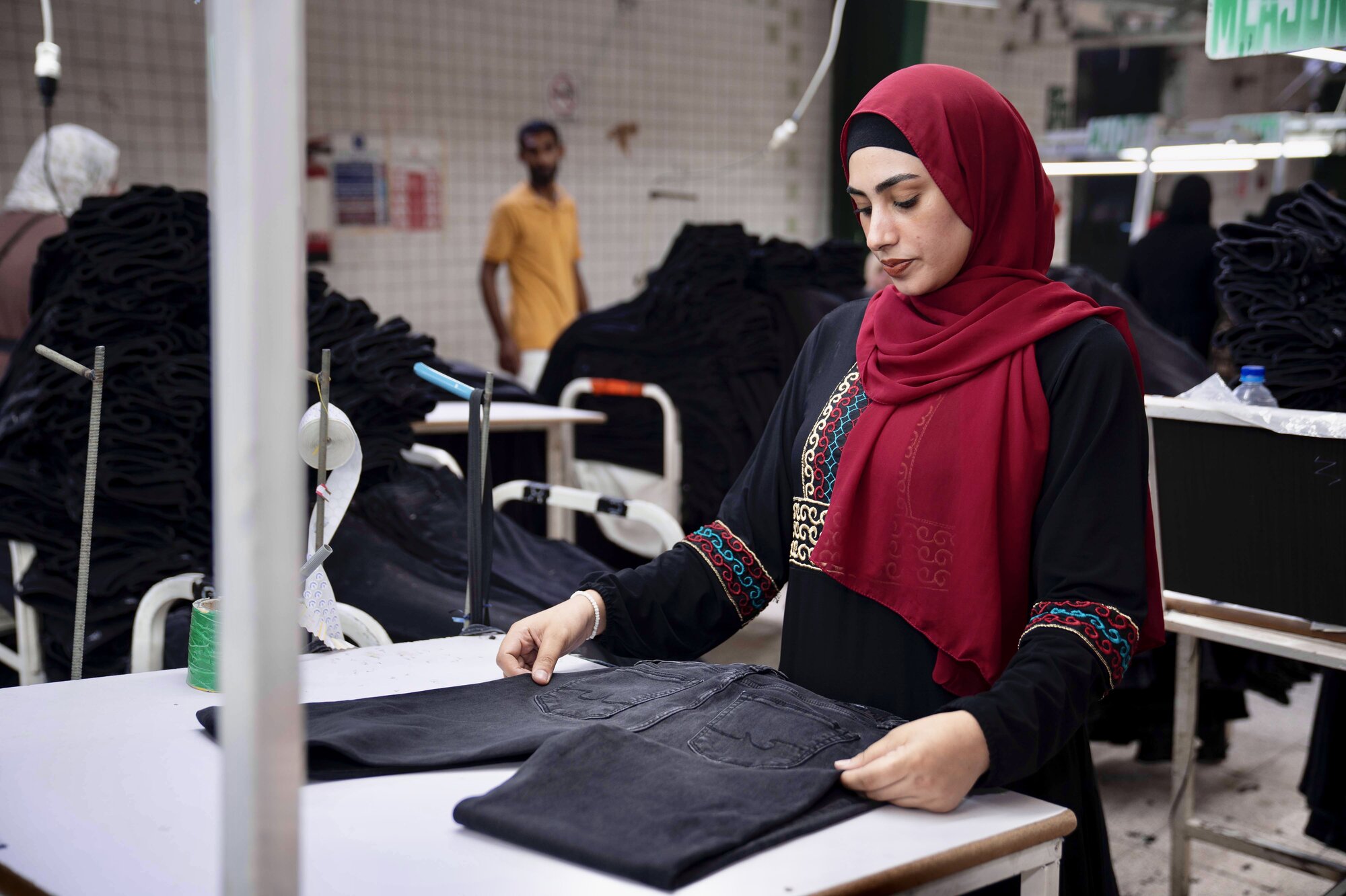 woman working in garment factory