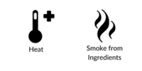 Air byproduct icons from electric coil