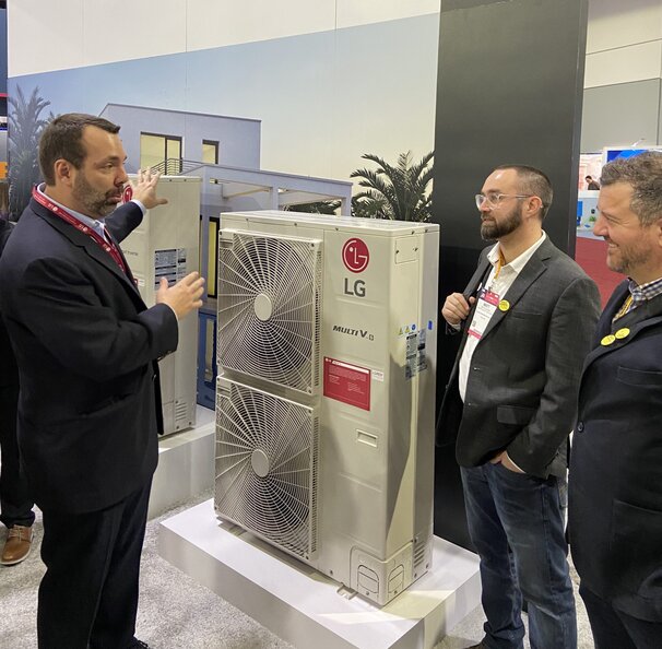 LG heatpump demonstration at AHR