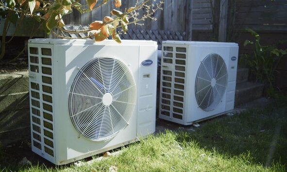 Two outdoor heatpumps