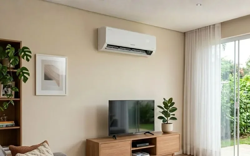 Ar condicionado em ambiente residencial