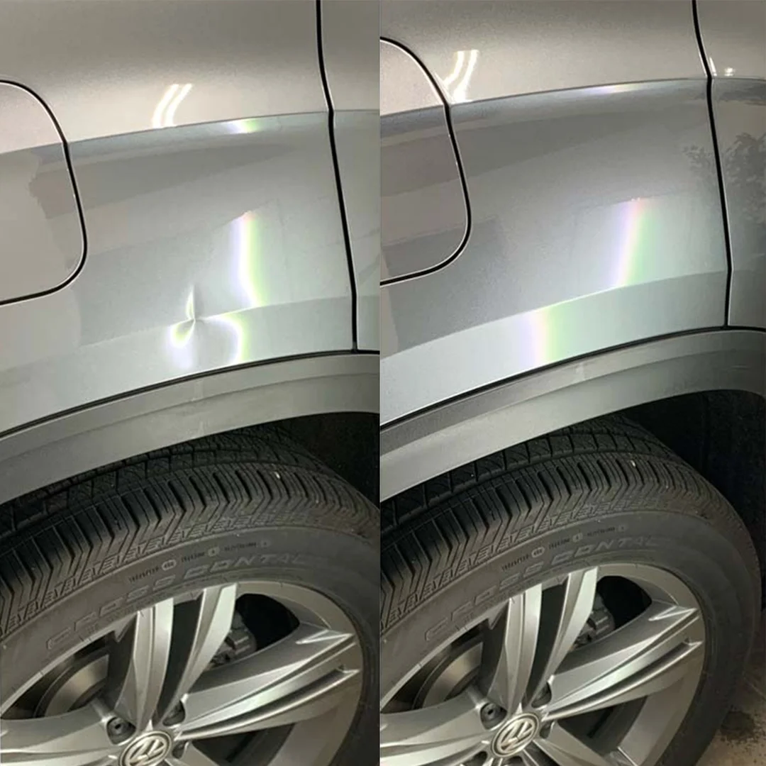 VW Tiguan - Antes e depois do reparo na lateral