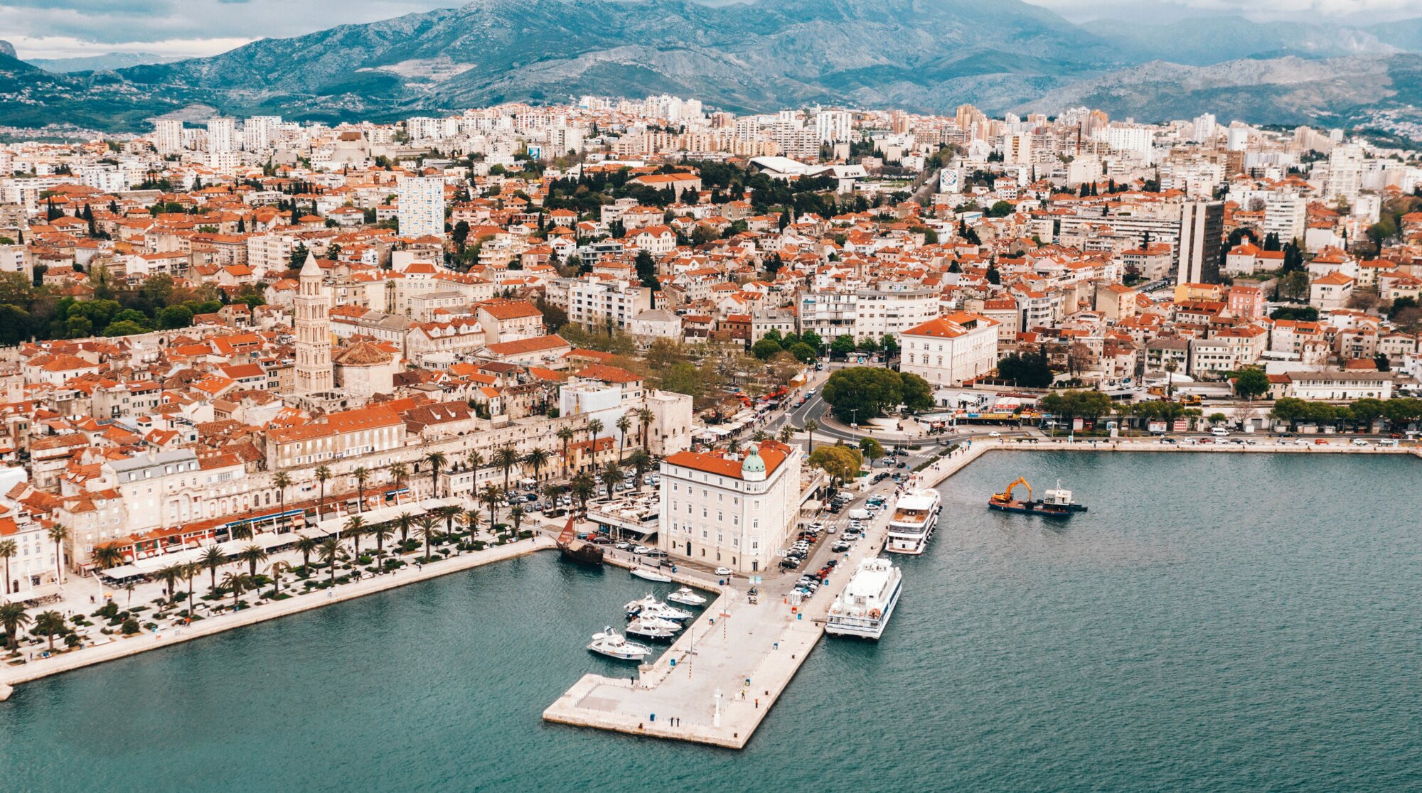 Aerial view of Split, Croatia